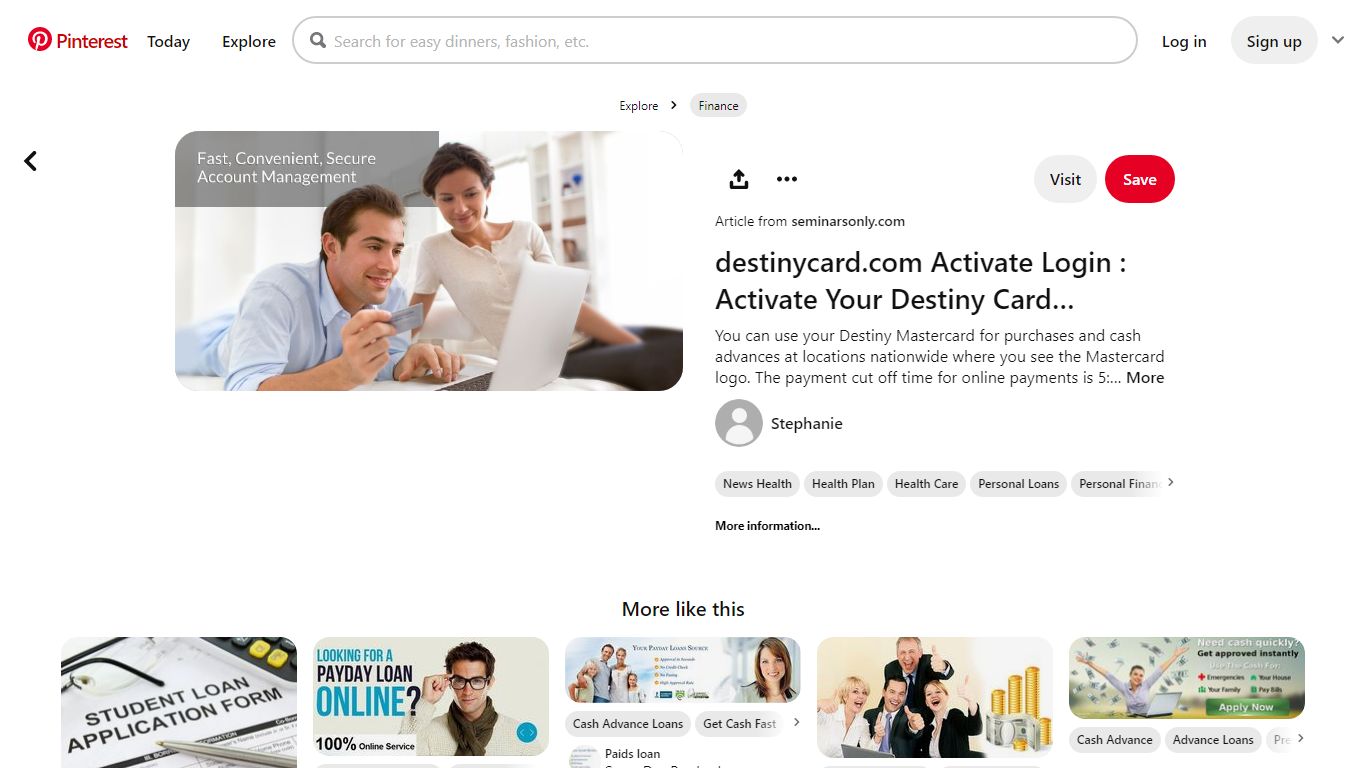 Activate Your Card (Requires Log-In) - Pinterest